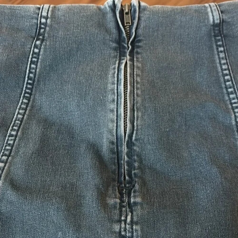 Free People Modern Femme Denim Mini Skirt Size 6 - Picture 6 of 16
